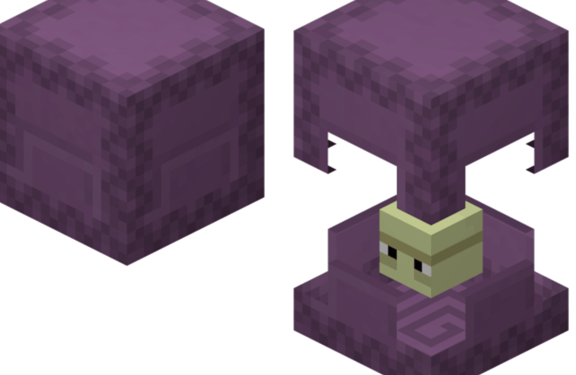 What is the title of this picture ? Minecraft Shulker Box Recipe Ideas [2021]: All You Need To Know