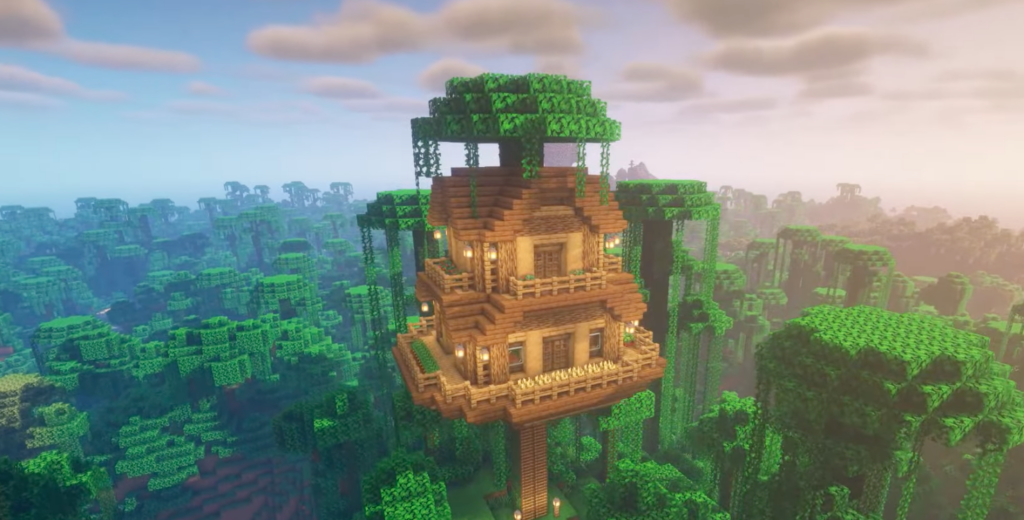 simple minecraft tree houses