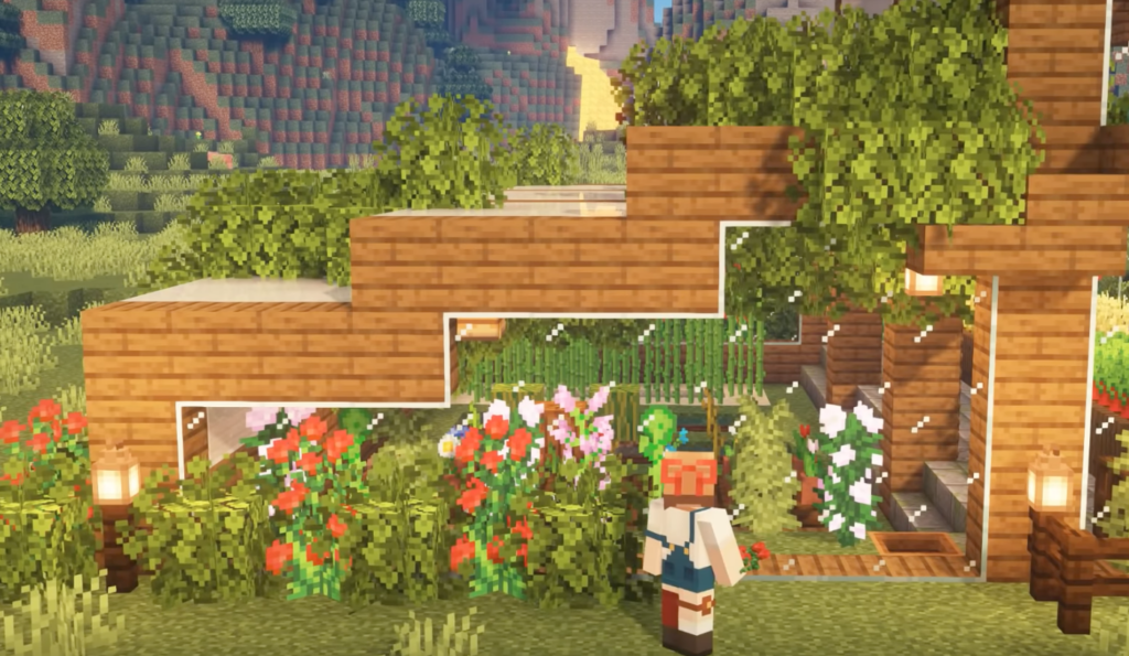 pretty minecraft garden ideas